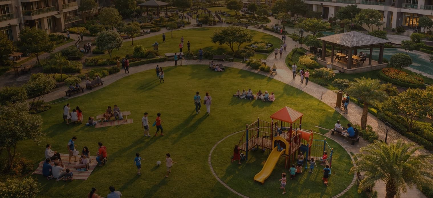 Artistic impression of community spaces for children at Tru Aquapolis
